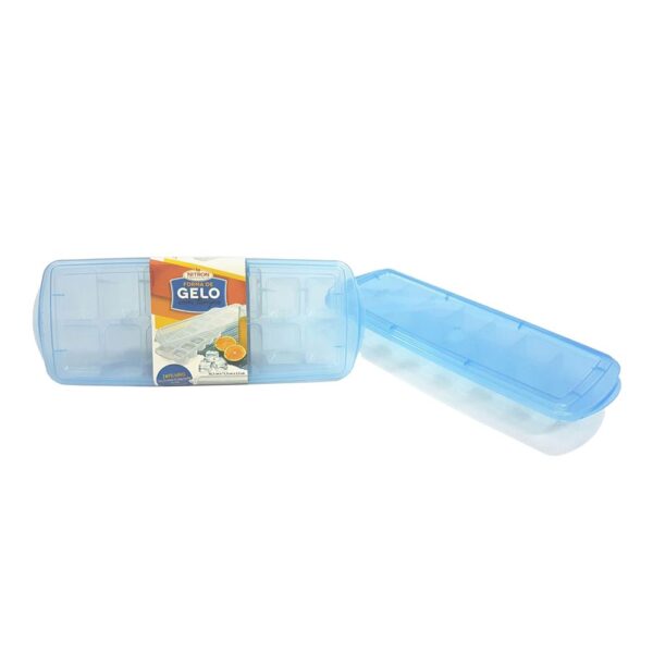 Forma de Gelo em Plástico com Tampa Azul Nitronplast