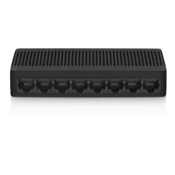 Mini Switch com 8 Portas 100mbps Preto Multilaser