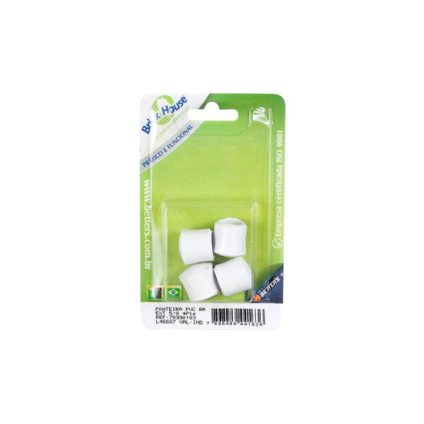 Ponteira Externa para Móveis em PVC Branco 5/8'' Betters 4 unidades - Imagem 2