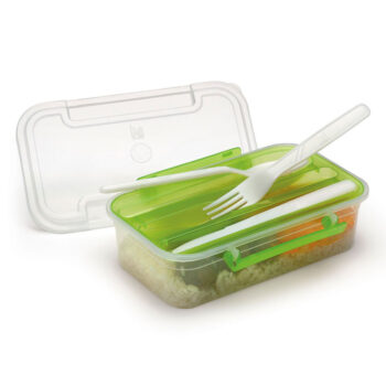 Marmita de Plástico com Talher Incolor Nitronplast 780ml