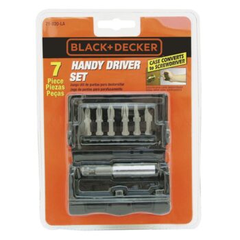 Kit de Ponta Bits para Parafusar Black + Decker 7 peças