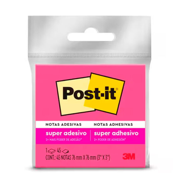 Bloco Adesivo Post-it Amarelo Neon 76x76 mm 1 unidade