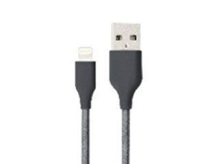 Cabo USB Lightning de Nylon Trançado Cinza Geonav 1m