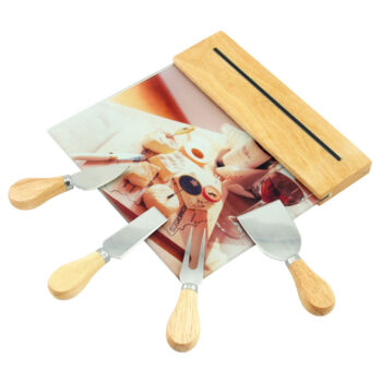 Kit Cortador de Queijo com Tábua Clink 5 Peças