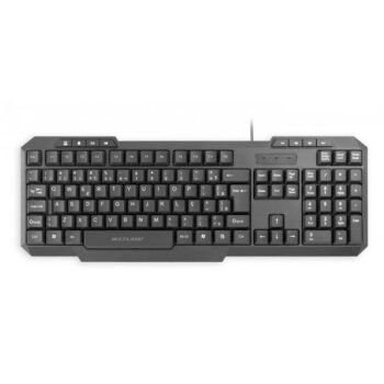 Teclado com Fio USB Multimídia Slim TC206 Preto Multilaser