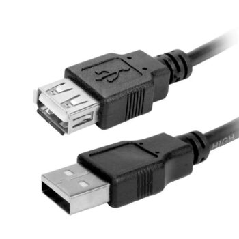 Cabo Extensor USB 2.0 Macho x Fêmea Preto 5+ 1,8m