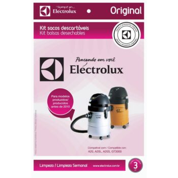 Kit Sacos Descartáveis Para Aspirador de Pó CSE19 Electrolux 3 Unidades