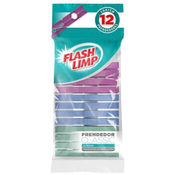 Prendedores de Roupa Classic Flashlimp 12 Peças