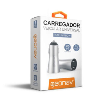 Carregador Veicular com 2 entradas USB Geonav 3.4a
