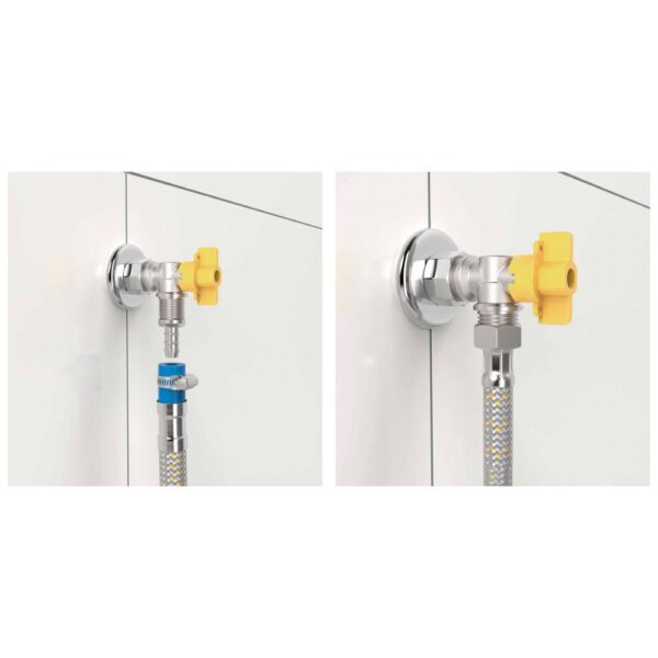 Válvula Esfera para Gás Espiga 3/8" Blukit 1/2x1/2" - Imagem 4