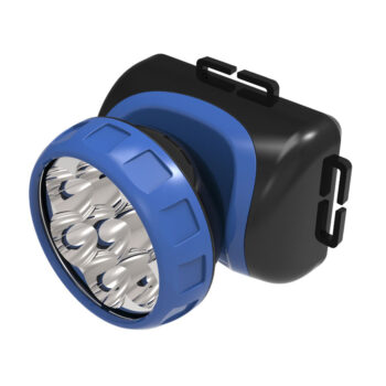 Lanterna de Cabeça Recarregável 7 Leds Preto/Azul Nsbao