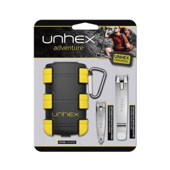 Kit Cortador de Unhas Pés e Mãos + Mosquetão com Estojo Unhex