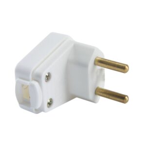 Plugue Macho Angular para Extensão 2P Branco Tramontina 20A