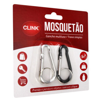 Chaveiro Mosquetão Multiuso Alumínio Clink