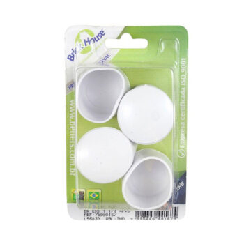 Ponteira Externa para Móveis em PVC Branca 1 1/2'' Betters 4 unidades