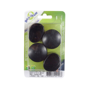 Ponteira Externa para Móveis em PVC Preta 1 1/2'' Betters 4 unidades