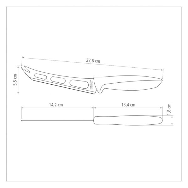 Faca para Queijo Plenus Inox Preta Tramontina - Imagem 4