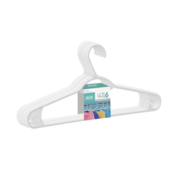Cabide de Plástico para Roupa Das'Plast Leve 6 Pague 5