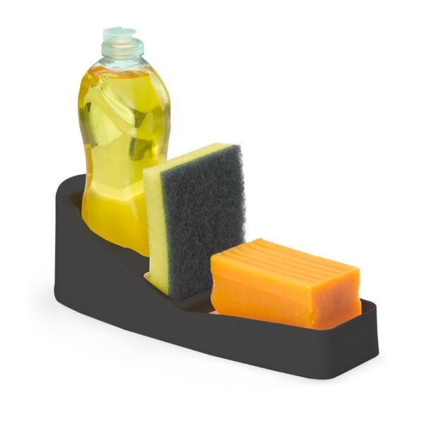 Organizador de Pia para Sabão e Detergente em Plástico Preto DasPlast - Imagem 2