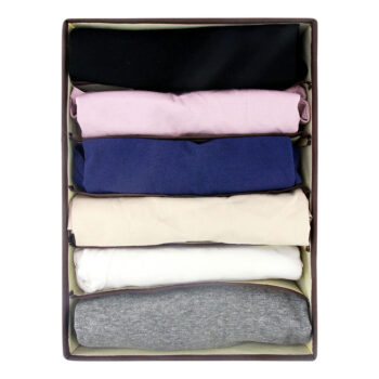 Organizador de Gaveta Colmeia TNT para Sutiã 6 Divisórias Bege Clink