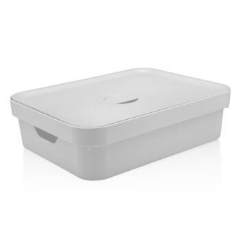 Caixa Organizadora com Tampa de Plástico Branca OU 16L