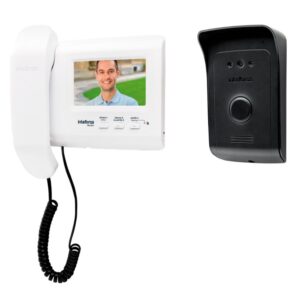 Kit Videoporteiro com Interfone Branco IVR 1010 Intelbras