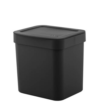Lixeira de Plástico para Pia Preto Fosco Trium OU 2,5L