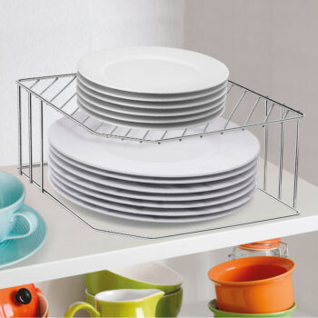 Prateleira Cantoneira Dupla Cromada Arthi 26x25cm