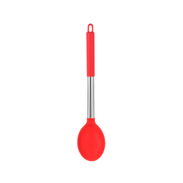 Colher de Servir em Silicone com Cabo de Metal Vermelha Uny Home