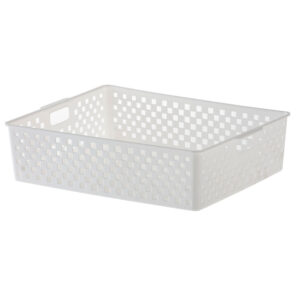 Cesto Organizador de Plástico Branco Paramount 34x27cm