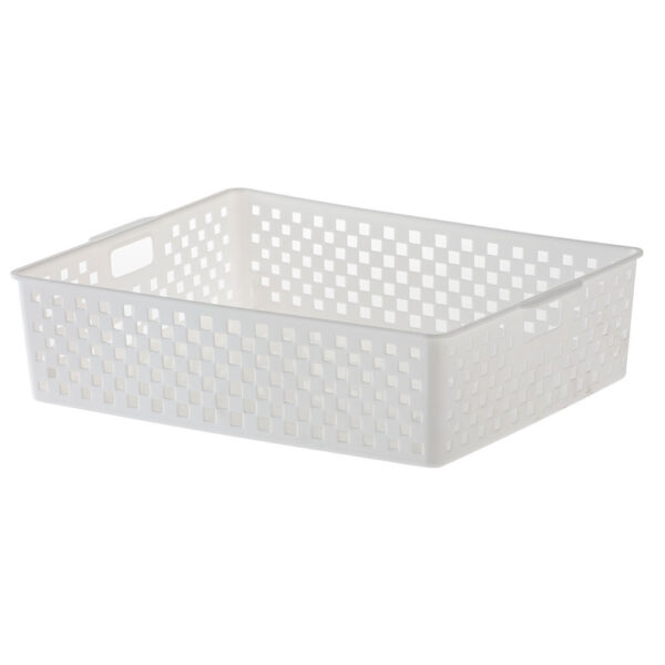 Cesto Organizador de Plástico Branco Paramount 34x27cm