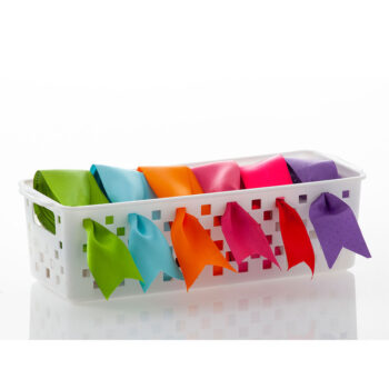 Cesto Organizador de Plástico Branco Paramount 27x11cm