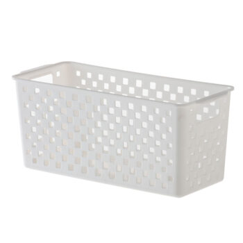 Cesto Organizador de Plástico Branco Paramount 27x12cm