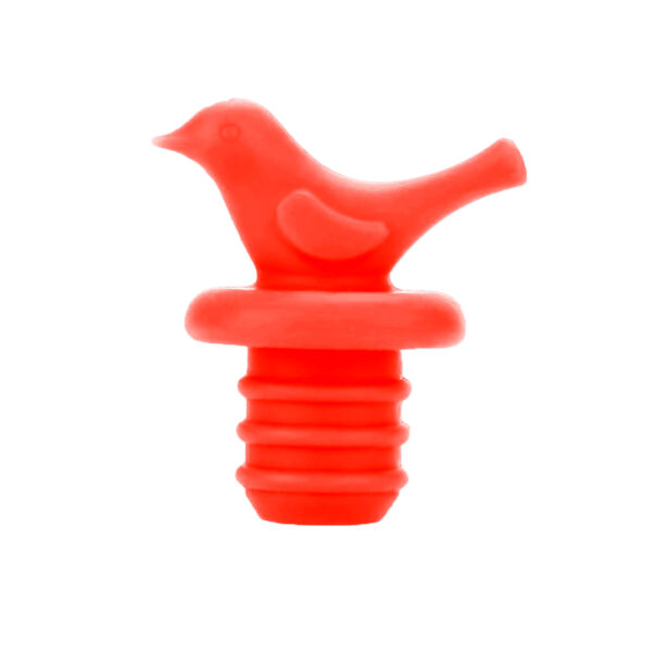 Tampa de Silicone para Garrafa de Vinho Pássaro Vermelha Bono - Imagem 2