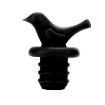 Tampa de Silicone para Garrafa de Vinho Pássaro Preta Bono