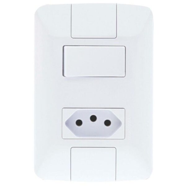 Interruptor Aria 4X2 1 Simples+1 Tomada 10A Tramontina
