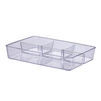 Organizador Multiuso Acrílico 4 Divisórias Paramount 34x24cm