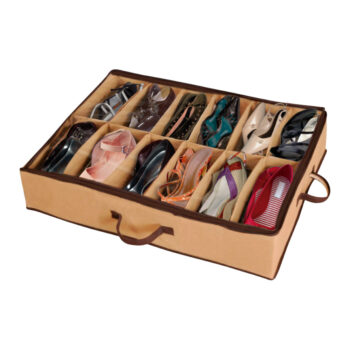 Sapateira Flexível 12 Divisórias Bege Clink