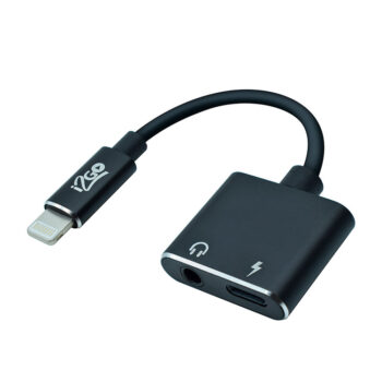 Adaptador Lightning 2 em 1 com entrada 3,5mm I2Go