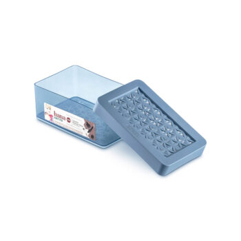 Caixa Organizadora com Tampa de Plástico Azul Hana Ordene 750ml
