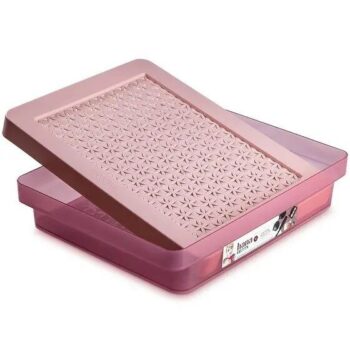 Bandeja Organizadora de Plástico Rosa Hana Ordene 7,8L