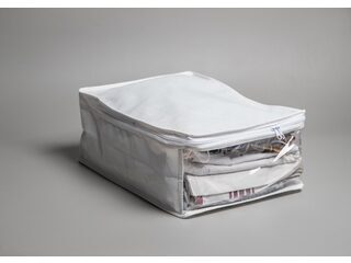 Organizador Multiuso TNT com Zíper Branco Praticita 50x40x20cm