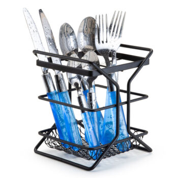 Porta Talheres Quadrado em Inox Arthi