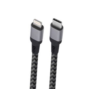 Cabo Lightning USB-C para iPhone Cinza Geonav 1,5m