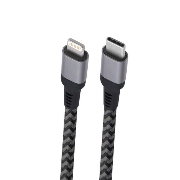 Cabo Lightning USB-C para iPhone Cinza Geonav 1,5m