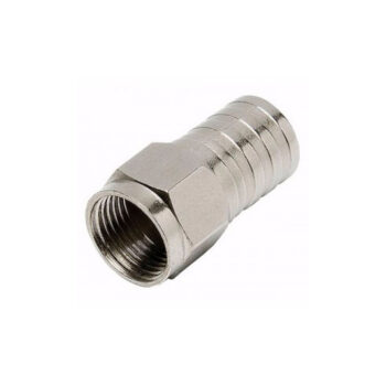 Conector F de Crimpar para Cabo RG59 CT4 Tblack 4 Unidades