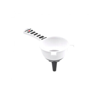 Funil Plástico com Peneira Branco Plasútil