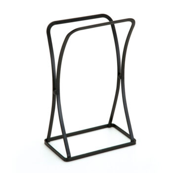 Porta Toalha de Bancada Aço Preto Arthi