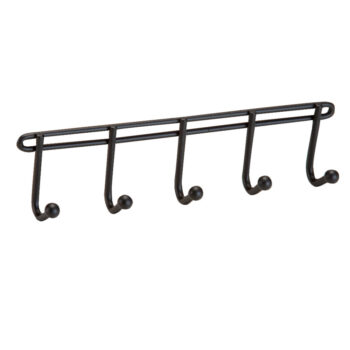 Porta Chaves Preto Fosco 5 Ganchos Arthi