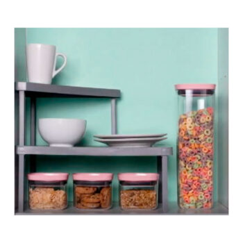 Prateleira Organizadora de Armário Triangular Empilhável Chumbo OU